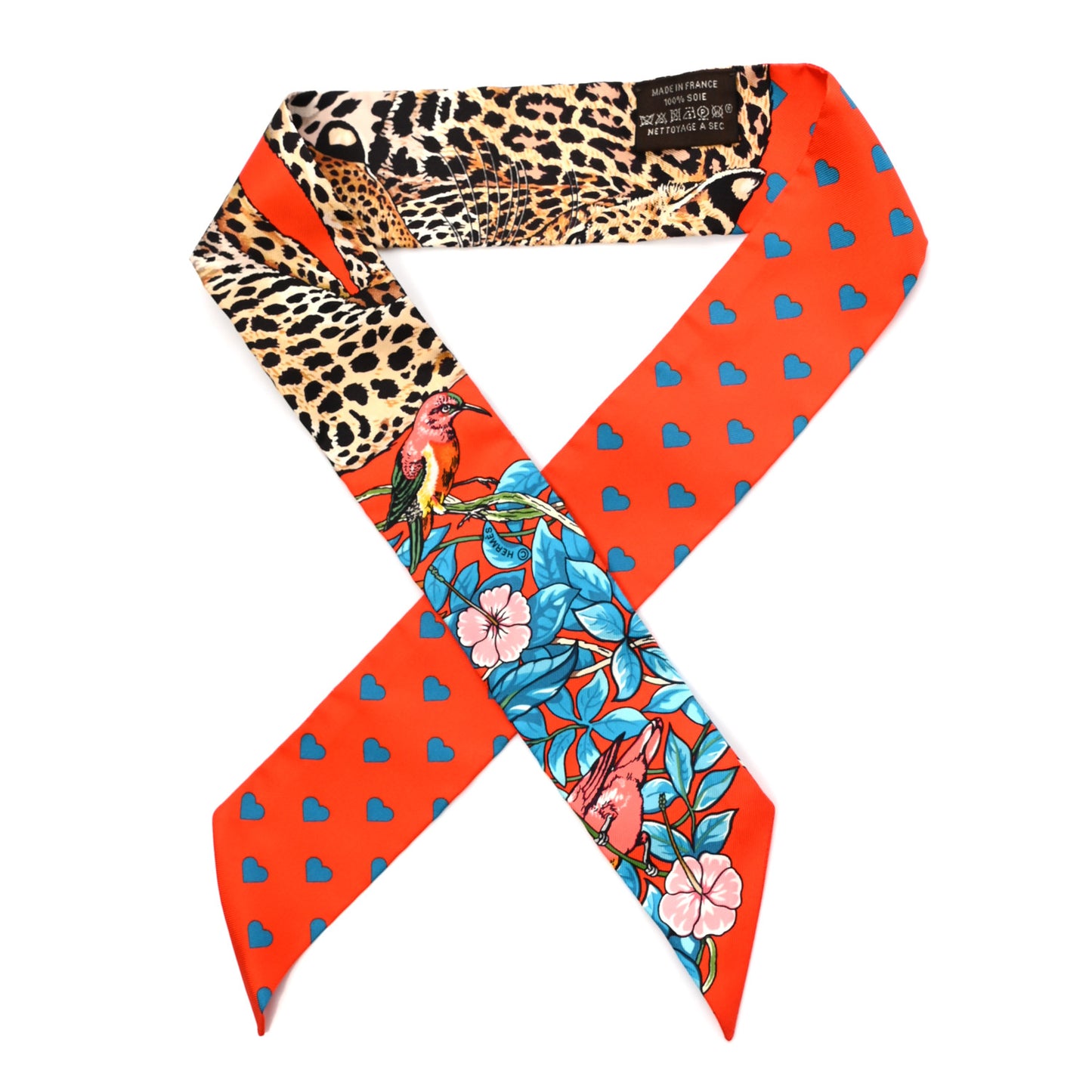 Silk Jungle Love Love Twilly Orange Bleu Brun