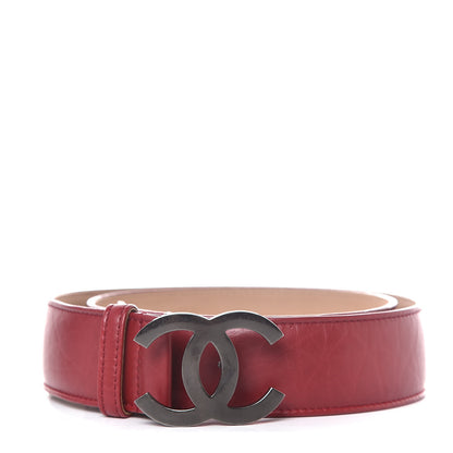 Chanel Aged Calfskin Charm Belt 90 36 Burgundy 1 of 10