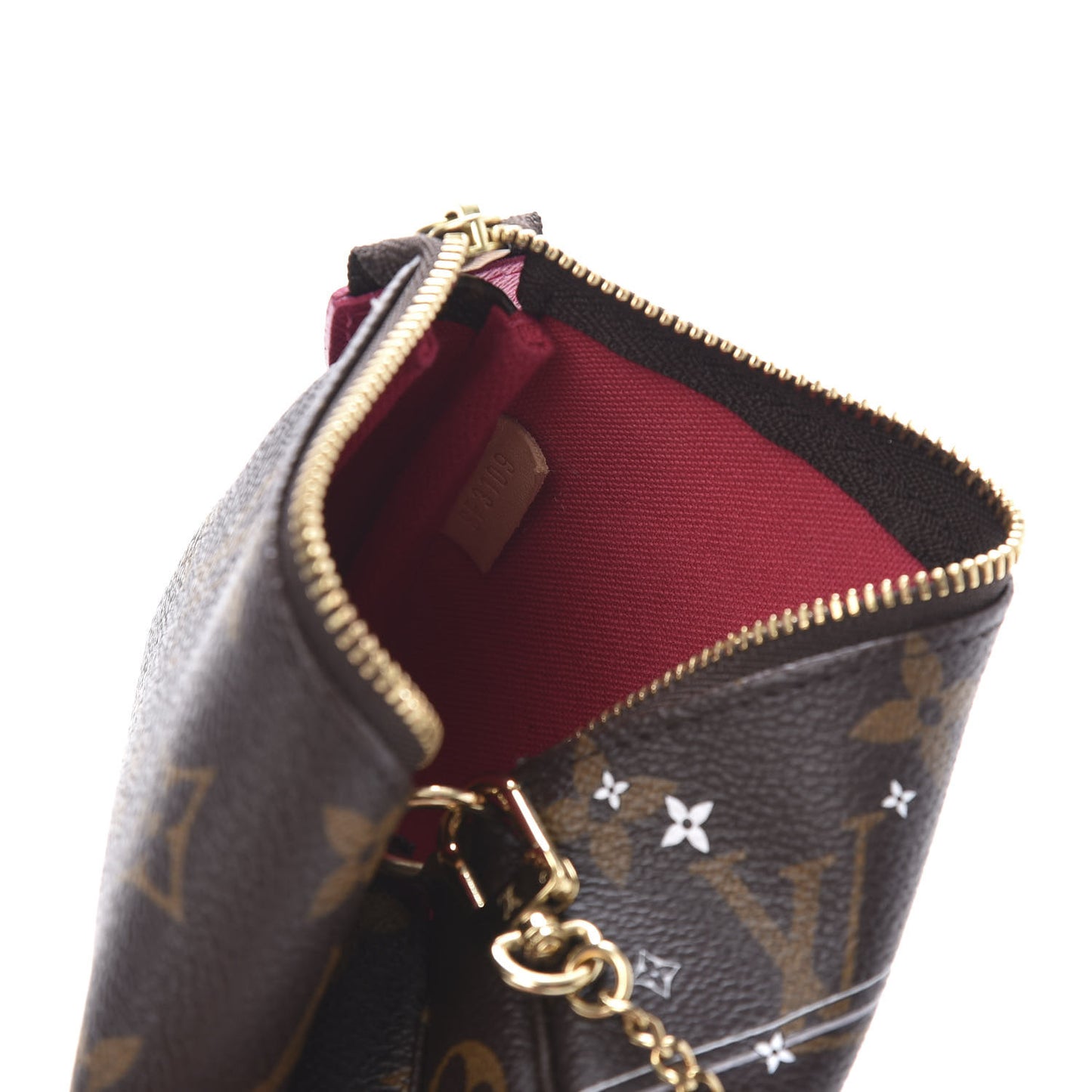 Monogram 2019 Christmas Animation Mini Courchevel Pochette Accessories Fuchsia