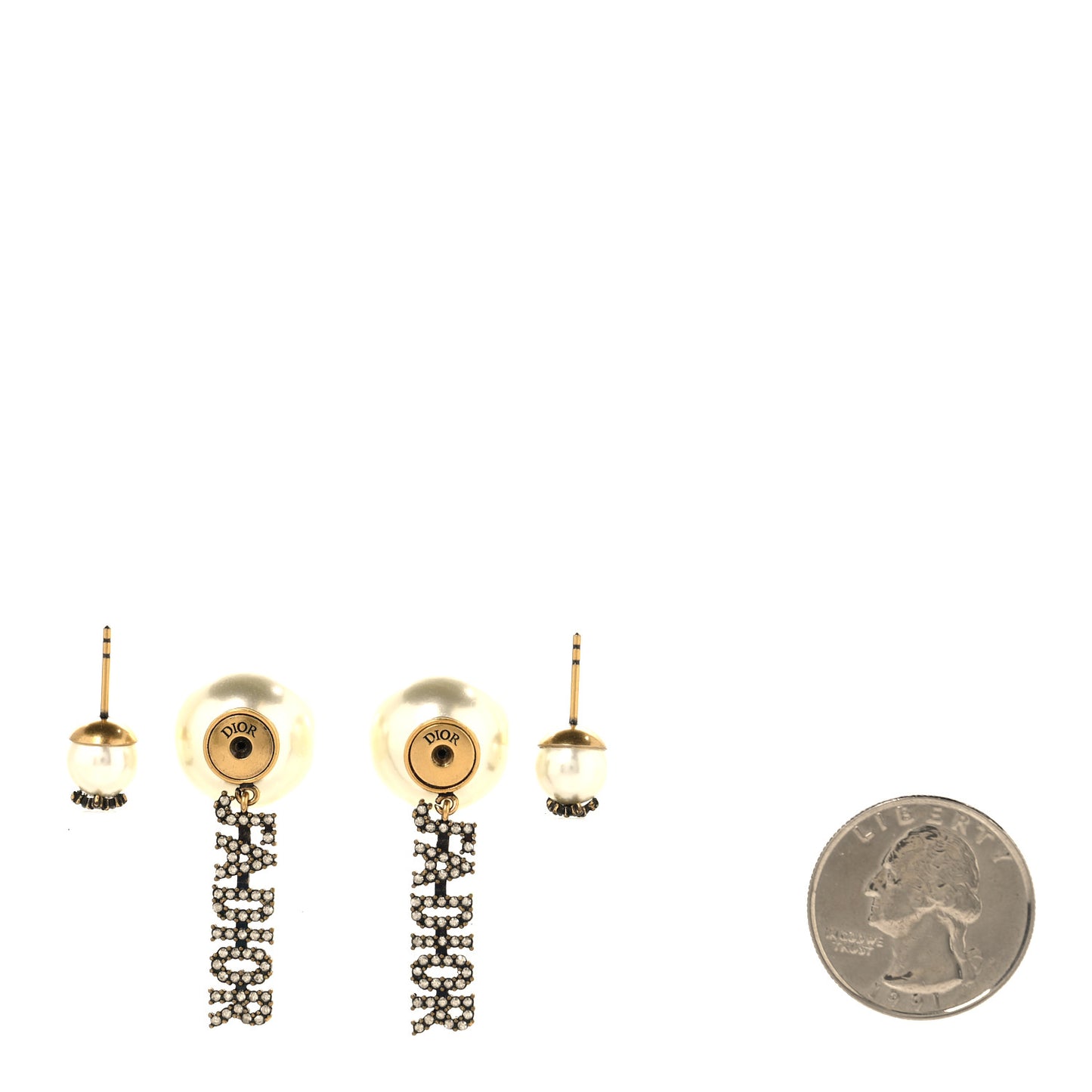 Pearl Crystal J'Adior Tribales Earrings Antique Gold