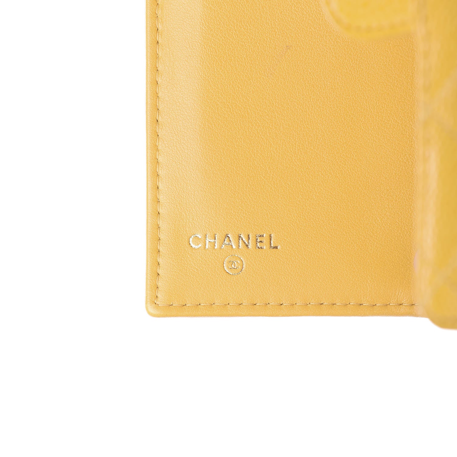 Chanel Caviar Quilted Medium Flap Wallet Yellow 5 of 11