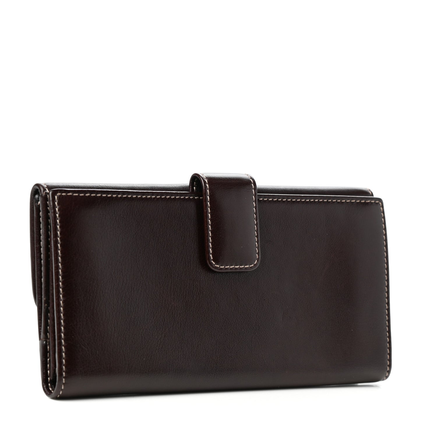 Calfskin Britt Continental Wallet Brown
