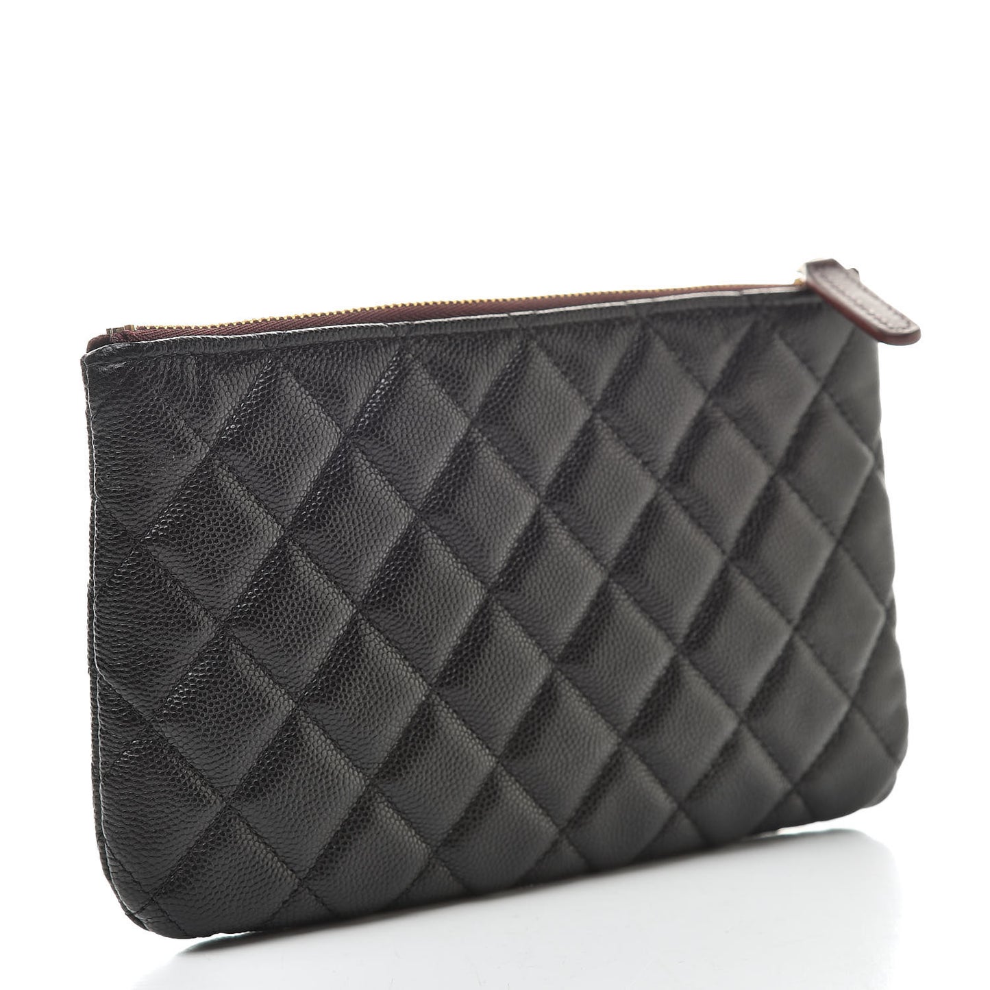 Caviar Quilted Small Pouch Black