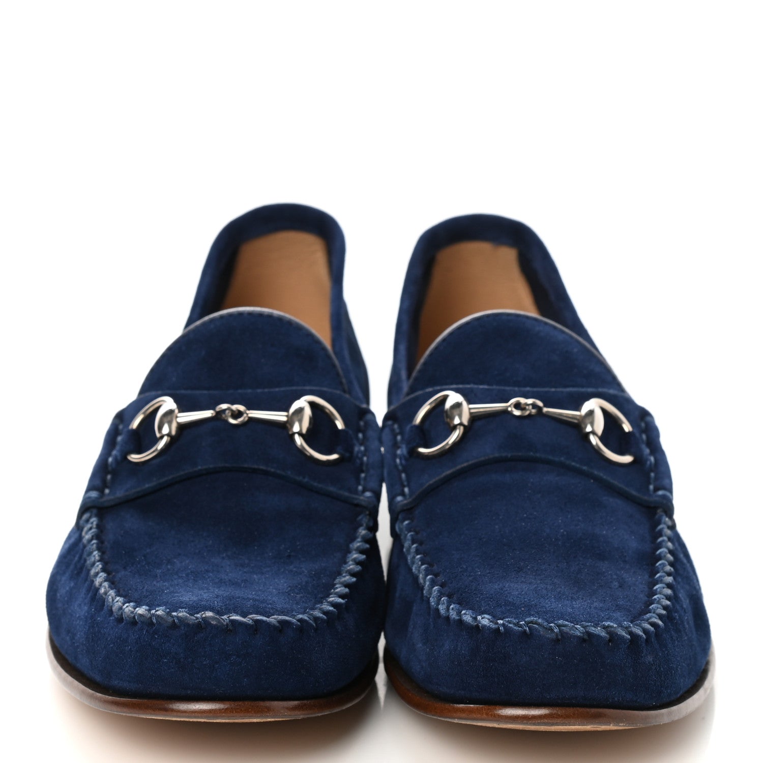 Gucci Suede Calfskin Womens 1953 Horsebit Loafers 39 Cobalt Blue 10 of 10