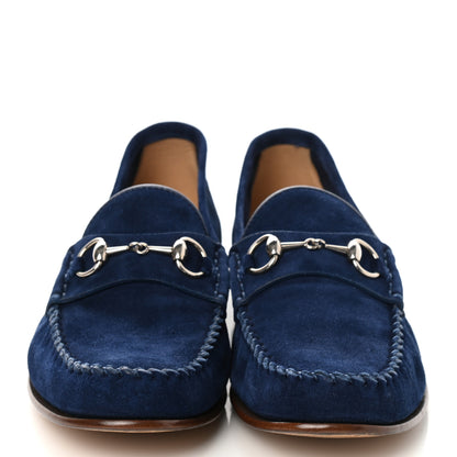 Gucci Suede Calfskin Womens 1953 Horsebit Loafers 39 Cobalt Blue 10 of 10