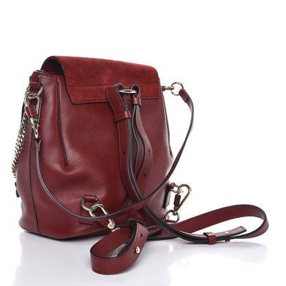Chloe Suede Calfskin Small Faye Backpack Sienna Red 3 of 7