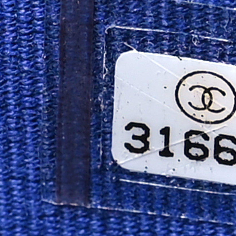 Chanel Lambskin Quilted Top Handle Mini Vanity Case With Chain Blue 7 of 10