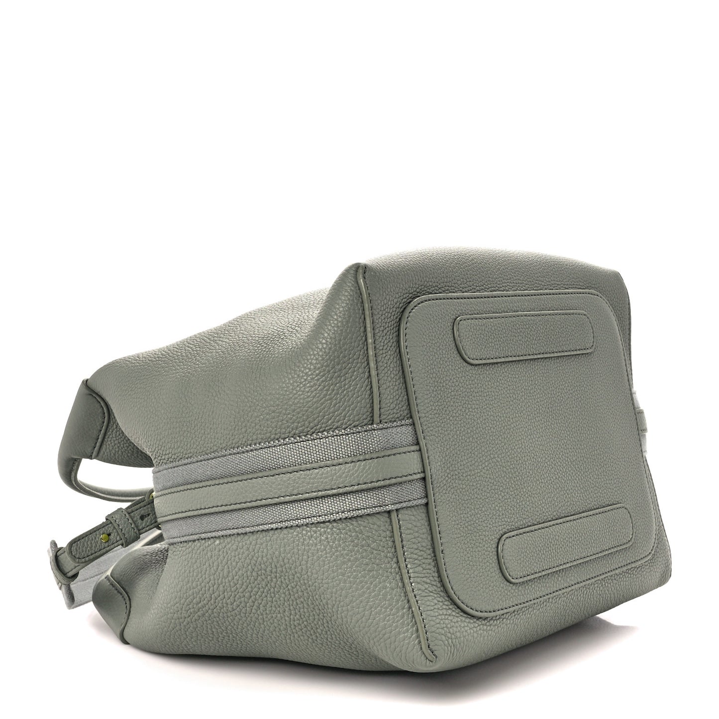 Grained Calfskin Large Bale Bag Yerba Mate