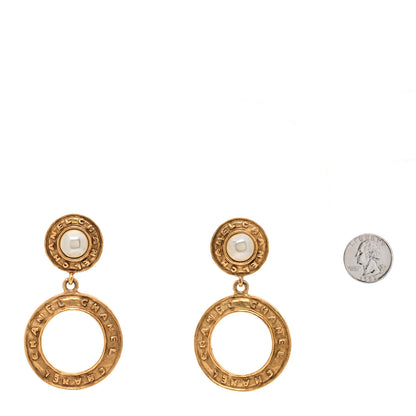 Chanel Pearl CC Clip On Earrings Gold 2 of 5