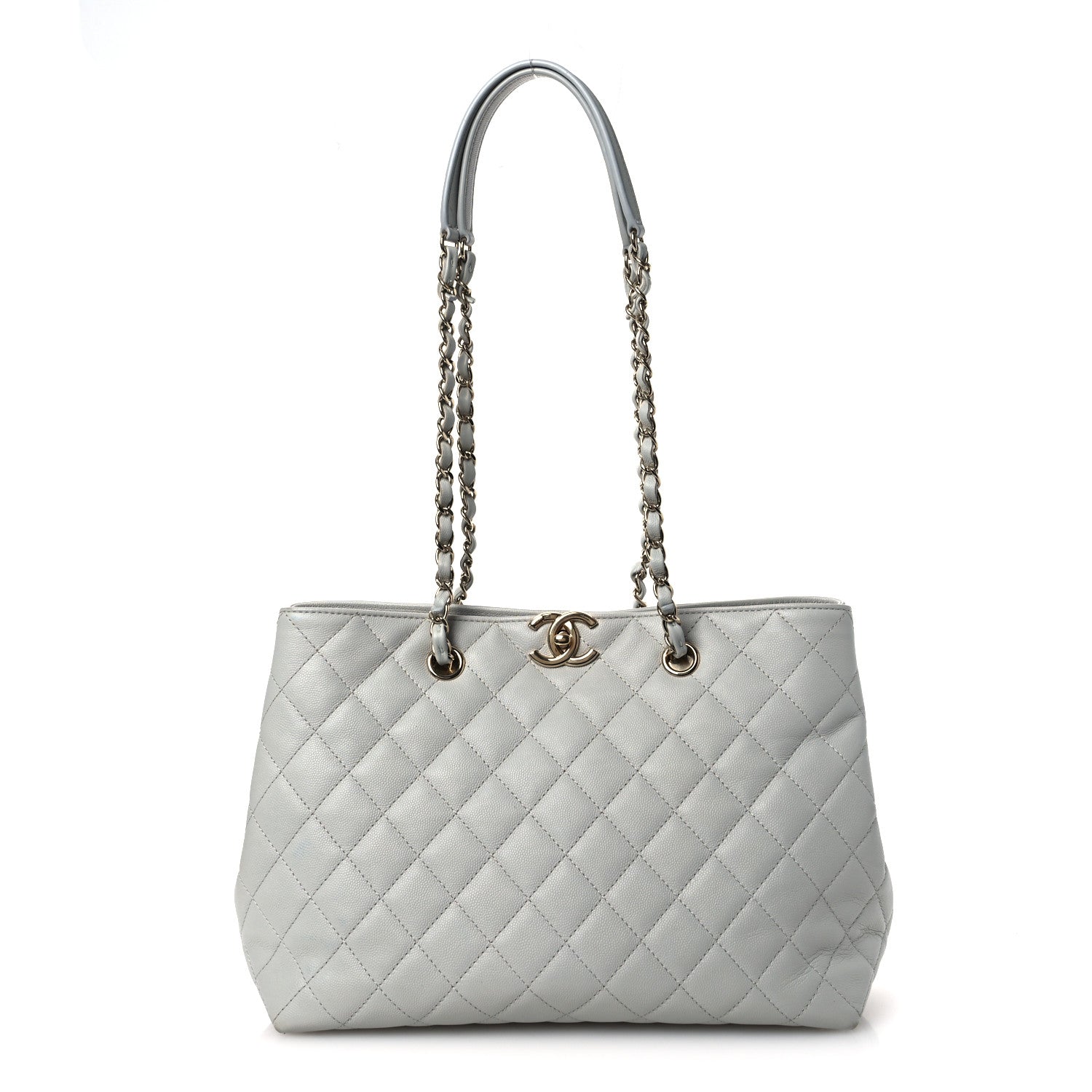 Chanel Caviar Quilted Shopping Tote Light Green 1 of 14