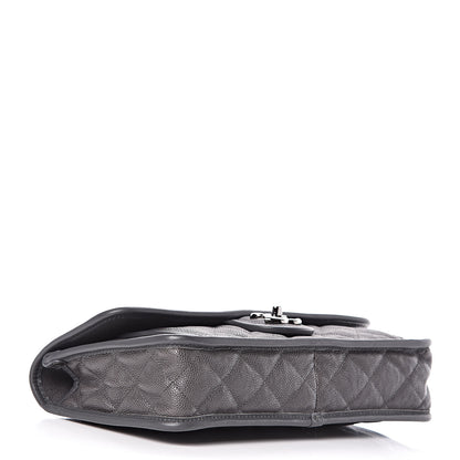 Chanel Caviar Quilted Large French Riviera Flap Dark Grey 4 of 14