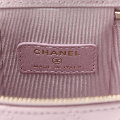 Chanel Caviar Quilted Small Vertical Coco Beauty Vanity Case With Chain Light Pink 8 of 11