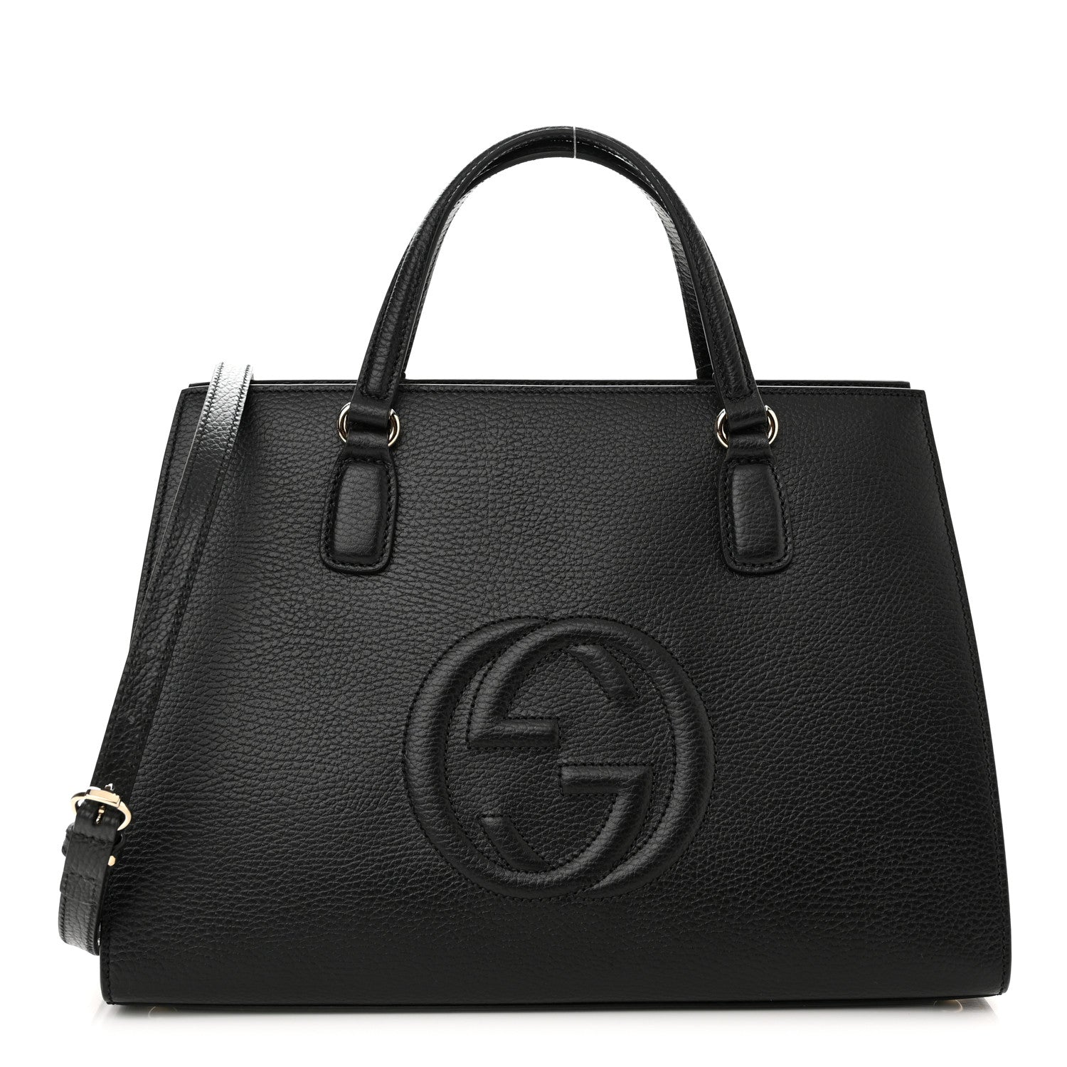 Gucci Dollar Calfskin Large Soho Top Handle Satchel Black 1 of 10