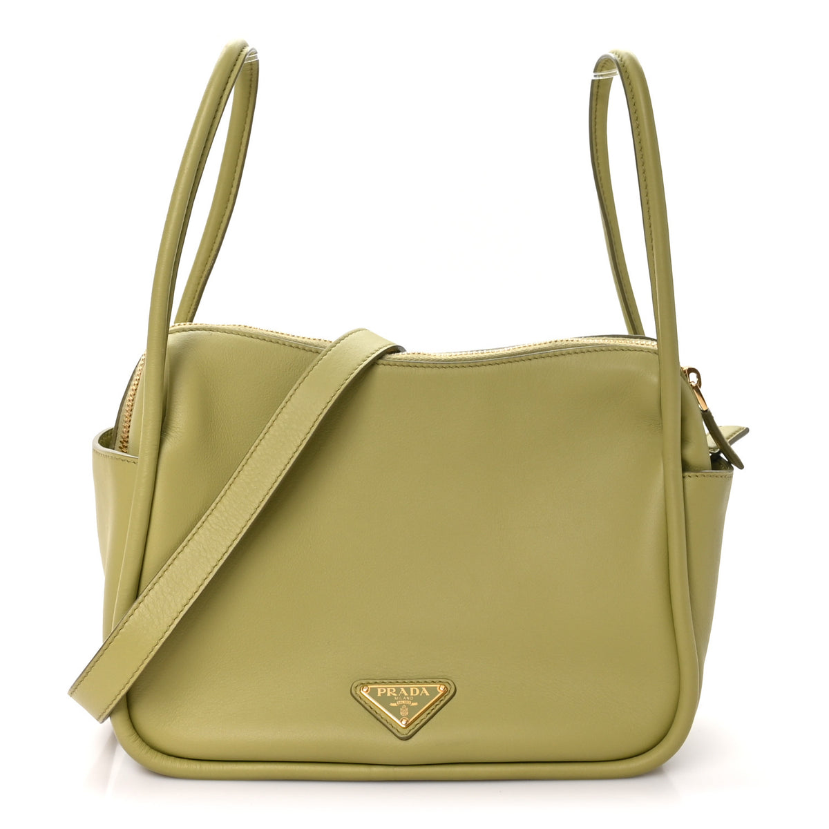 Prada Soft Calfskin Darling Shoulder Bag Pistachio 1 of 8