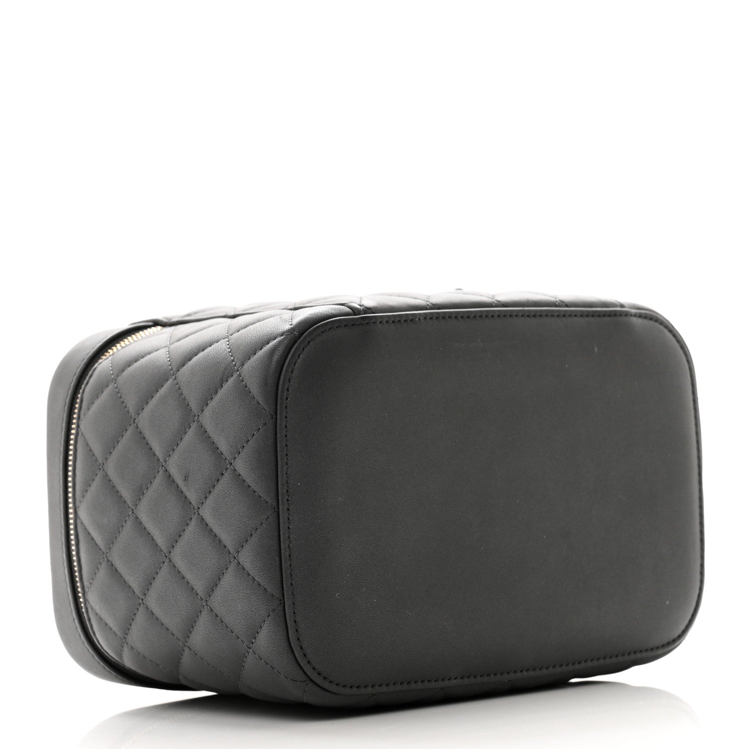 Chanel Lambskin Quilted Large Vanity Pouch Grey 4 of 7