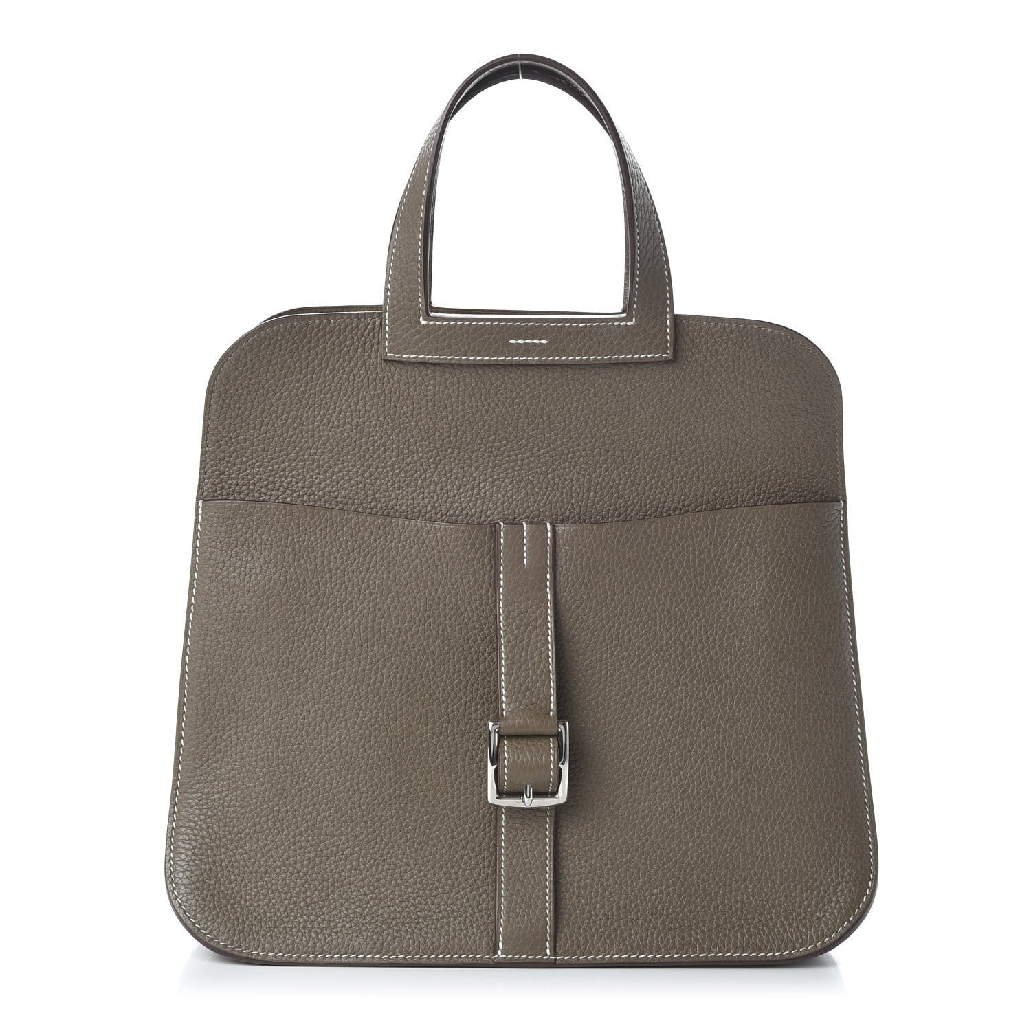 Hermes Taurillon Clemence Halzan 31 GM Etoupe 3 of 11
