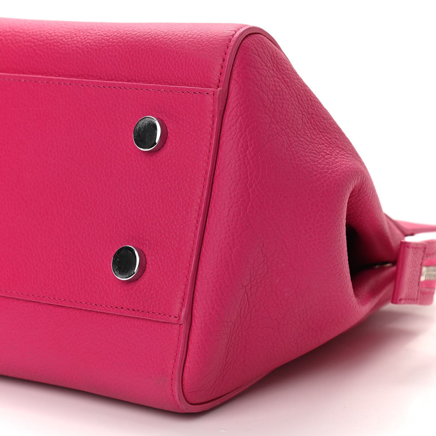 Grained Calfskin Small Cabas Rive Gauche Bubblegum