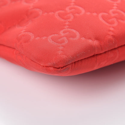 Gucci Nylon Monogram Zip Top Pouch Red 10 of 11