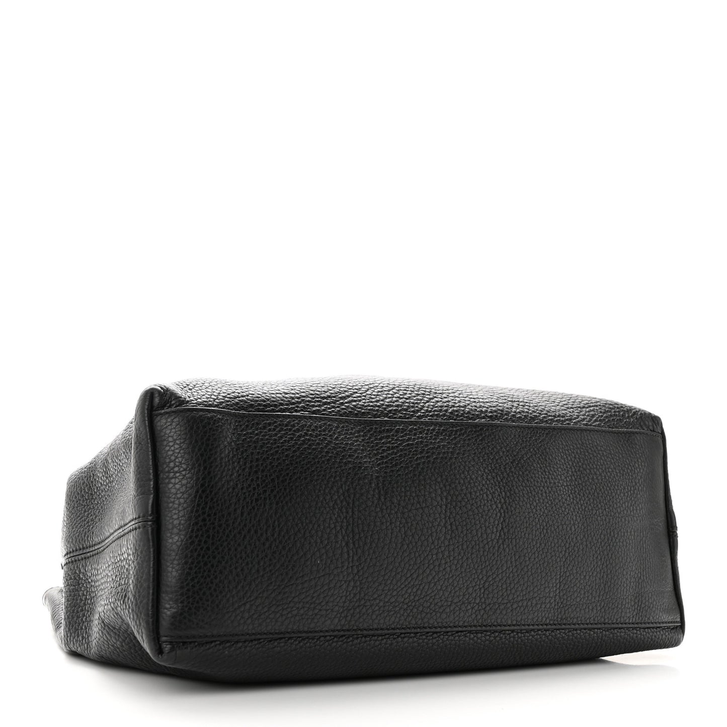 Pebbled Calfskin Medium Soho Chain Shoulder Bag Black