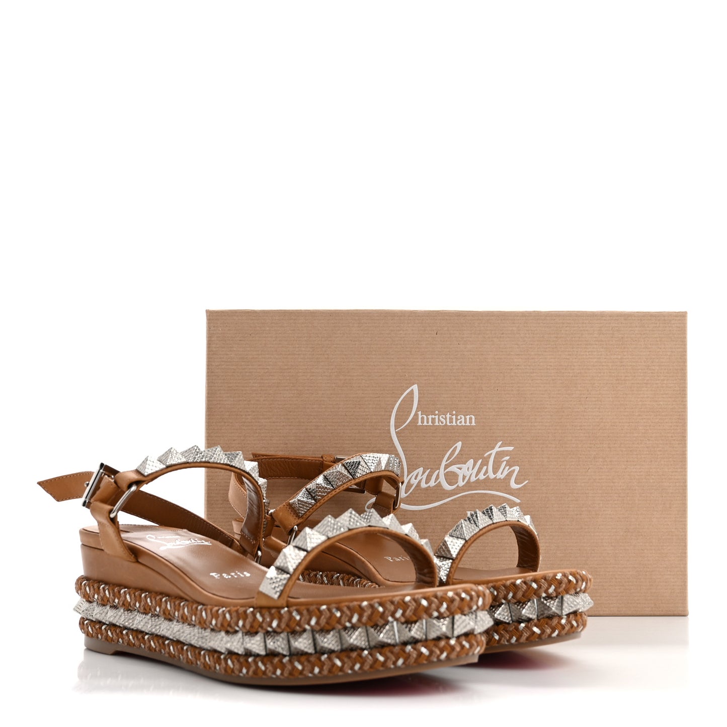 Calfskin Cubiste Pyraclou 60 Platform Sandals 37 Terra
