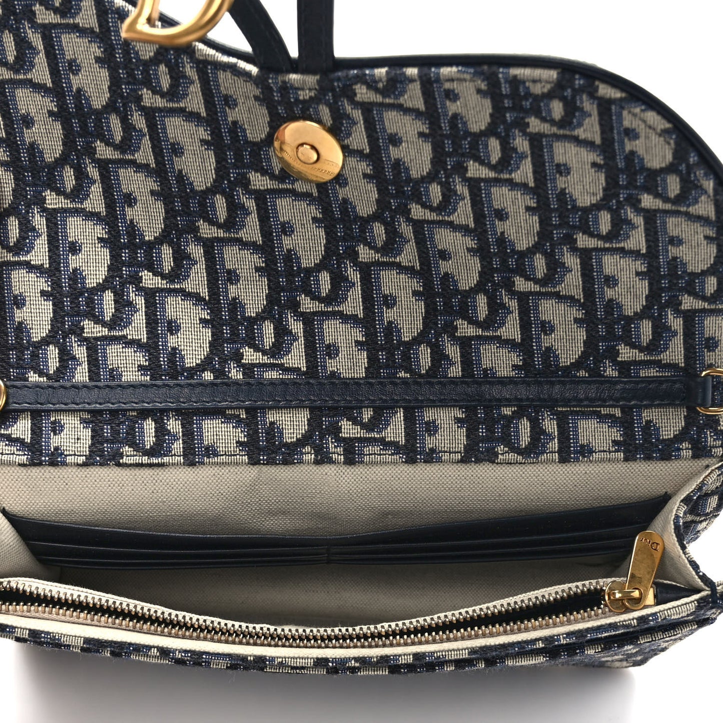 Oblique Saddle Chain Pouch Blue