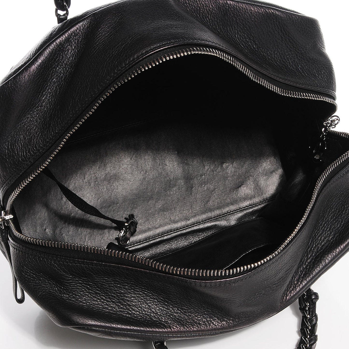 Deerskin Luxe Ligne Large Bowler Black