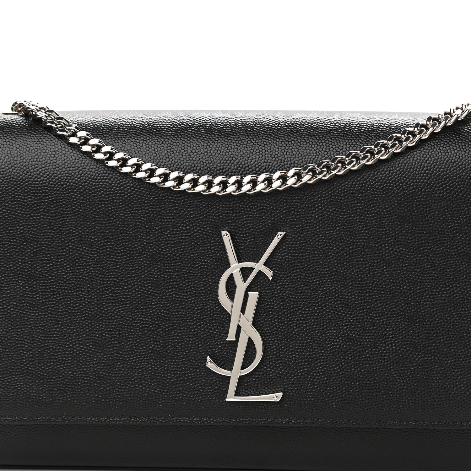 Saint Laurent Grain De Poudre Medium Classic Monogram Kate Satchel Black 8 of 11