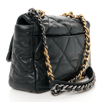 Chanel Lambskin Quilted Large Chanel 19 Flap Black 3 of 11