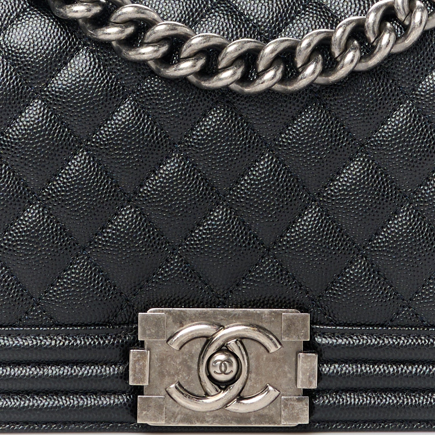 Chanel Caviar Quilted Medium Boy Flap Black 8 of 11