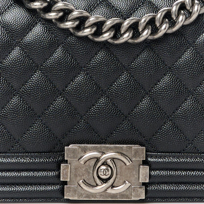 Chanel Caviar Quilted Medium Boy Flap Black 8 of 11