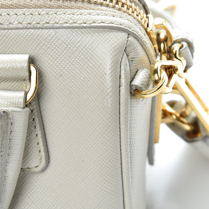 Prada Saffiano Lux Mini Top Handle Crossbody Talco 13 of 18
