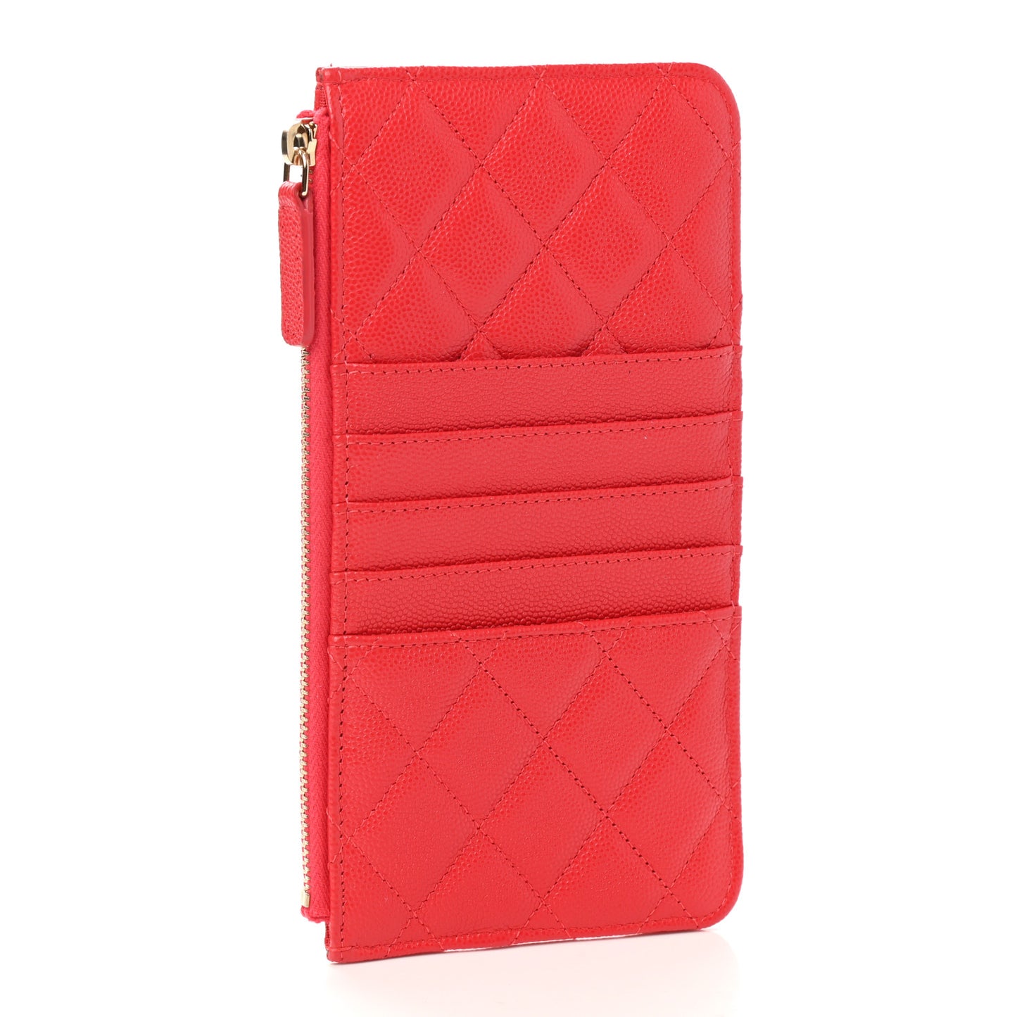 Caviar Quilted Classic iPhone Pouch Red