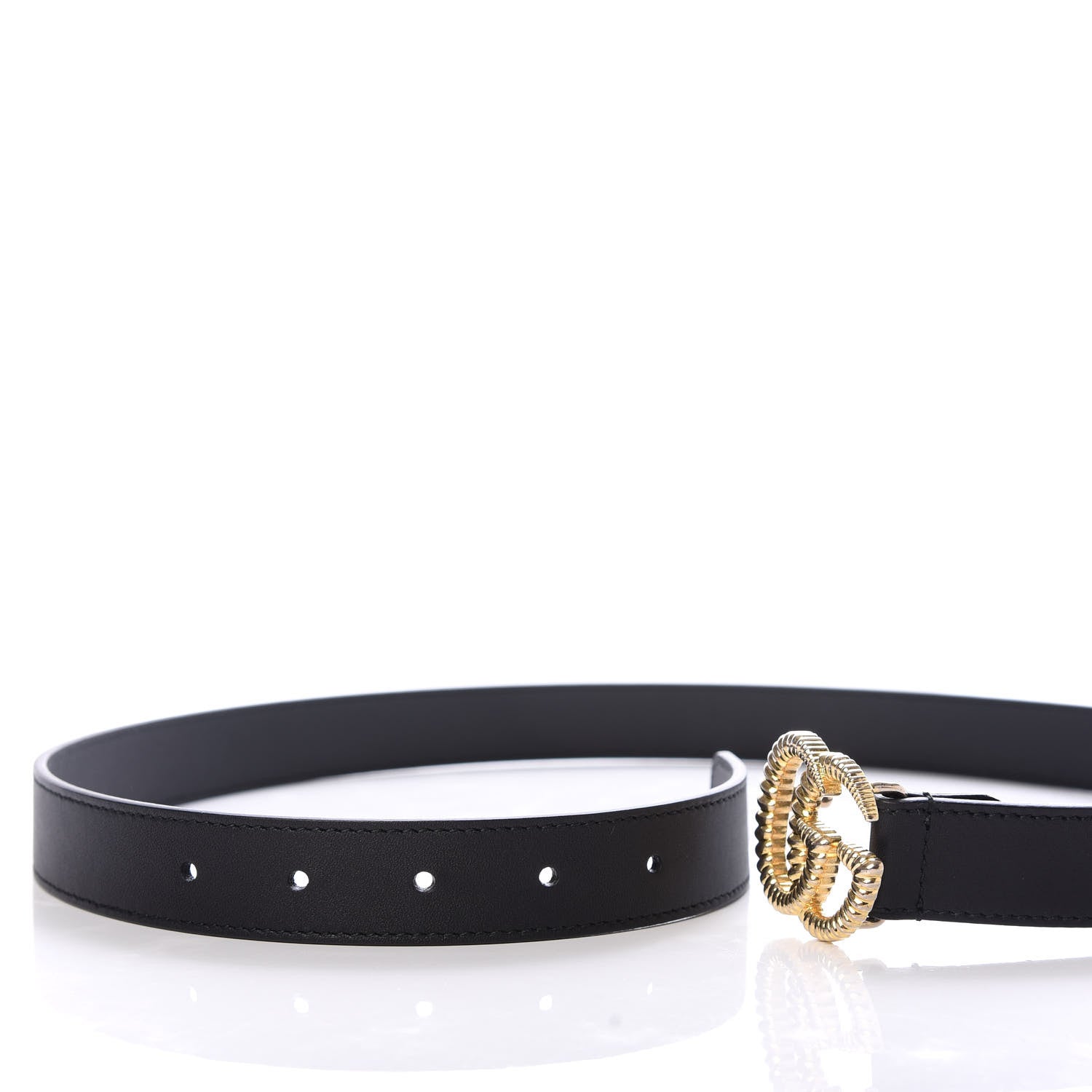 Gucci Moon Calfskin Torchon Double G 25mm Belt 85 34 Black 4 of 4