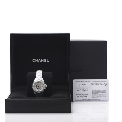 Chanel Stainless Steel Ceramic Diamond Mother of Pearl 29mm J12 Quartz Watch White 7 of 7