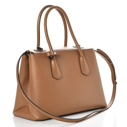 Prada Saffiano Cuir Twin Tote Caramel 4 of 11