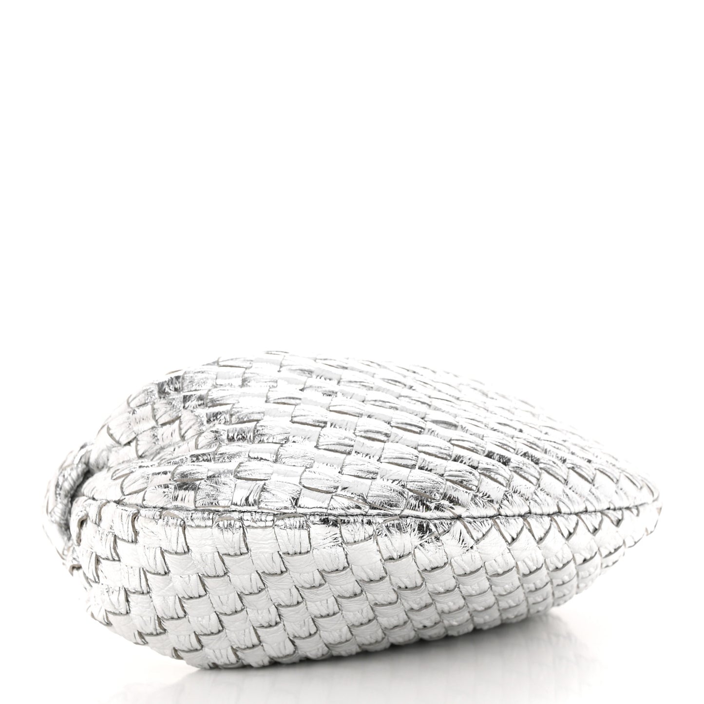 Metallic Nappa Intrecciato Mini Jodie Silver