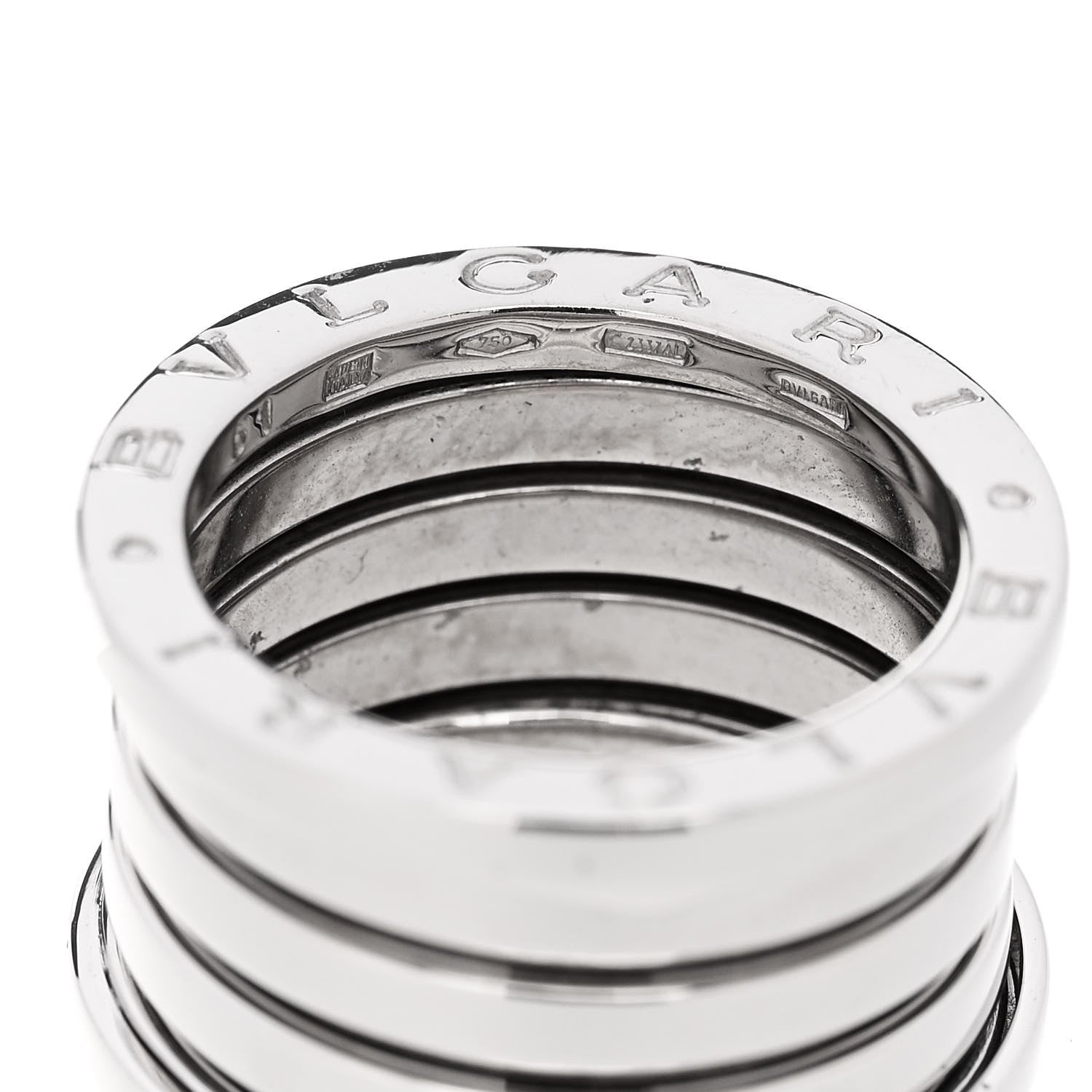 Bulgari 18K White Gold B.Zero1 Four-Band Ring 51 5.75 4 of 6
