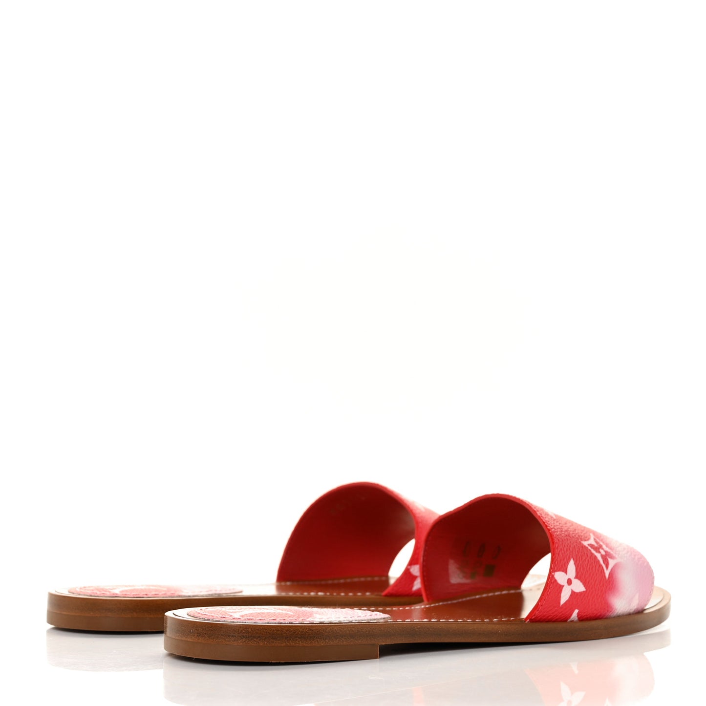 Monogram Escale Lock It Flat Mule 37.5 Rouge