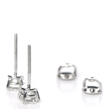 Tiffany Platinum Diamond 1ctw Round Solitaire Earrings 6 of 6