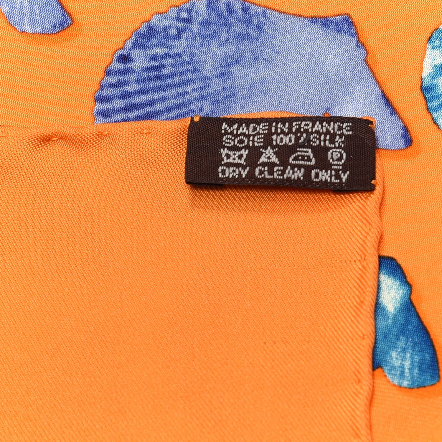 Hermes Silk Coquilles Scarf 90 Orange 3 of 4