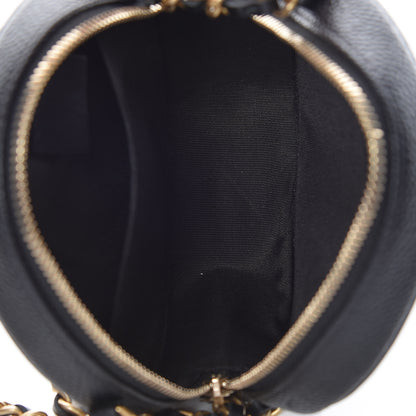 Chanel Caviar Quilted Round Filigree Crossbody Black 5 of 8