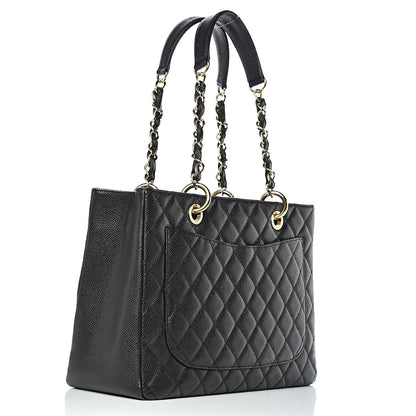 Chanel Caviar Quilted Grand Shopping Tote GST Black 3 of 19