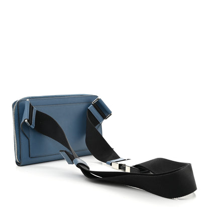 Prada Saffiano Travel Double Zip Crossbody Belt Bag Cobalto 3 of 10