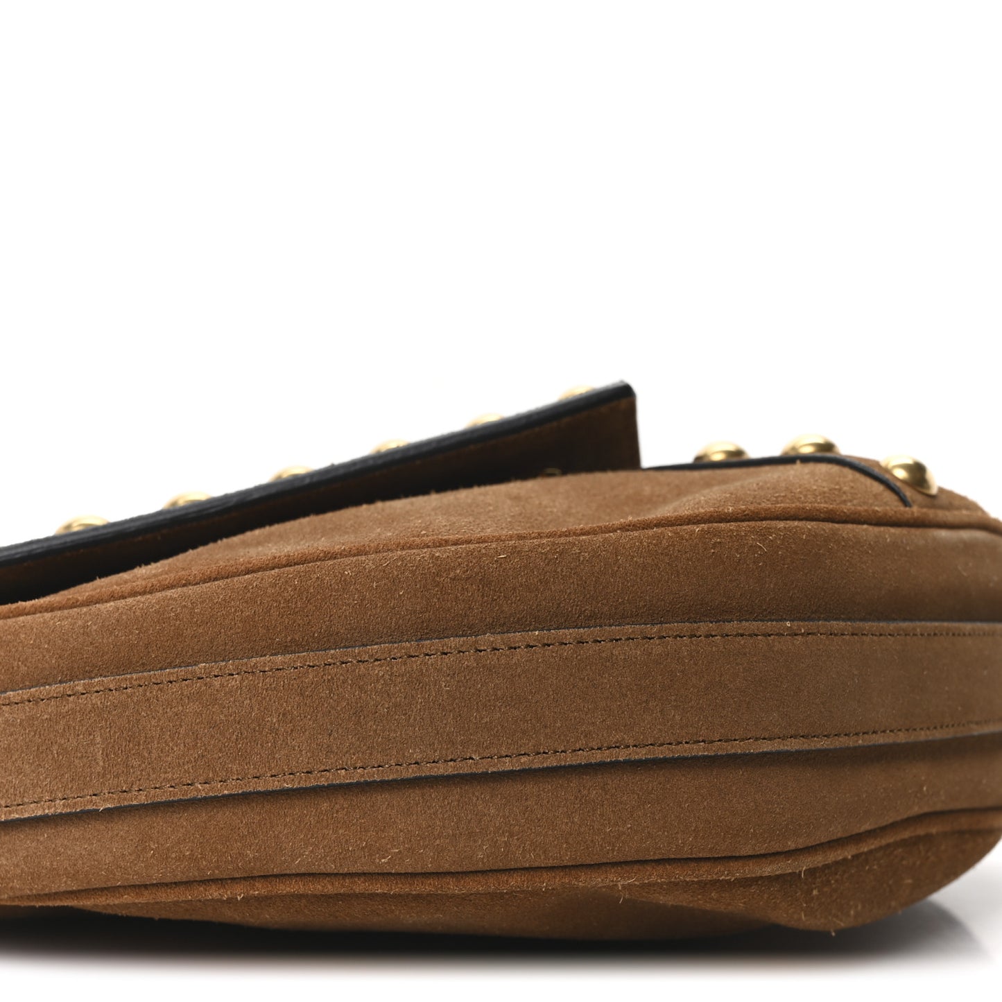 Suede Y Studs Satchel Brown
