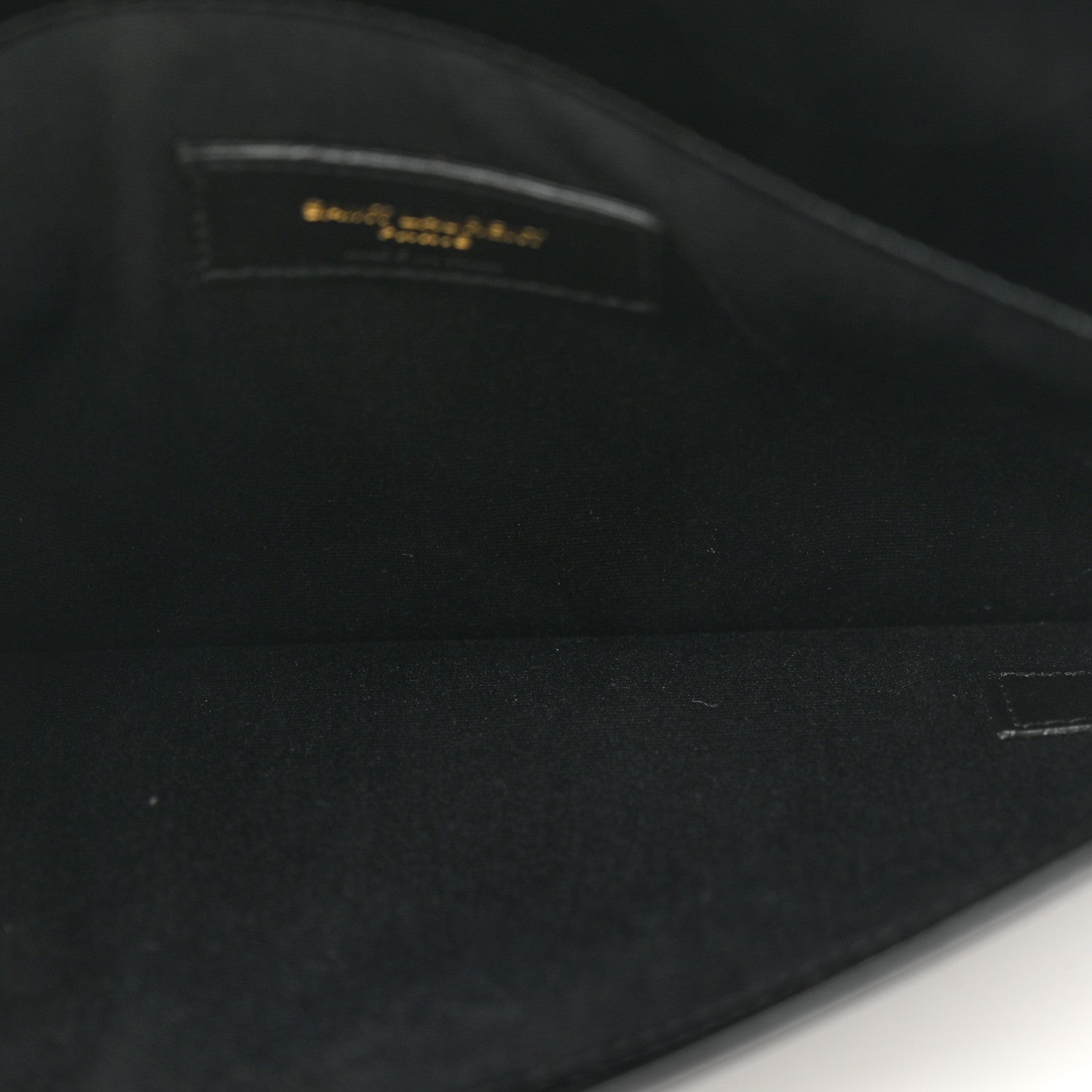 Saint Laurent Smooth Shiny Calfskin Monogram Uptown Pouch Black 9 of 9