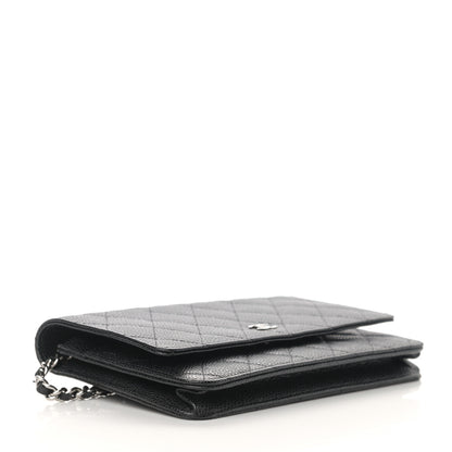 Chanel Caviar Quilted Wallet On Chain WOC Black 4 of 13