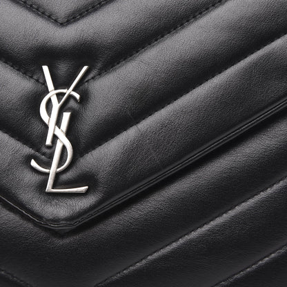 Saint Laurent Calfskin Y Quilted Monogram Loulou Flap Bag Black 10 of 12