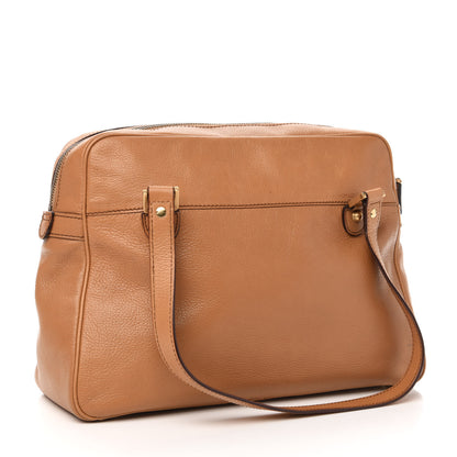 Gucci Pebbled Calfskin Studded Tote Brown 3 of 12