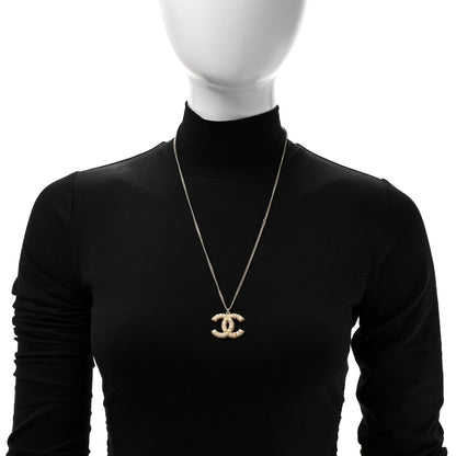 Chanel Pearl CC Pendant Necklace Gold 2 of 5