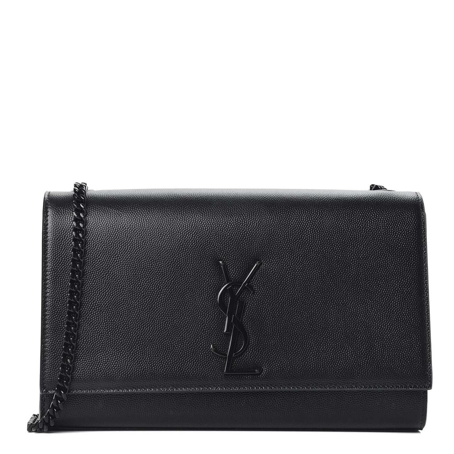 Grain De Poudre Medium Classic Monogram Kate Satchel Black
